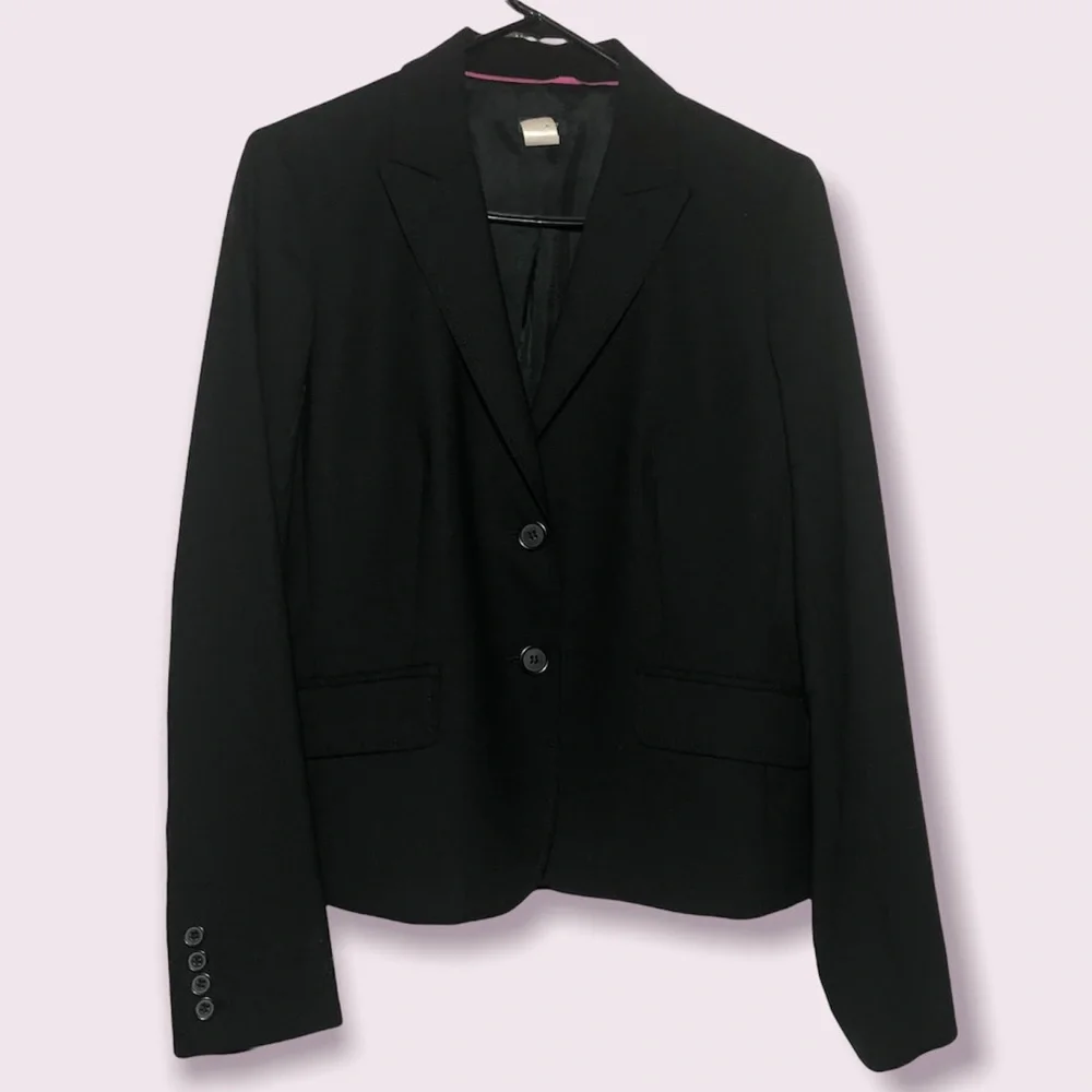 J. Crew Black ‎ 96% wool 4% Spandex Women’s Jacket Sz 12